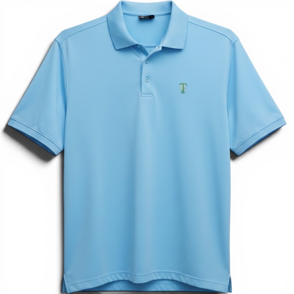 Peter Millar Summer Comfort Polo‎ Shirt Mens XL Blue Country Club Logo
